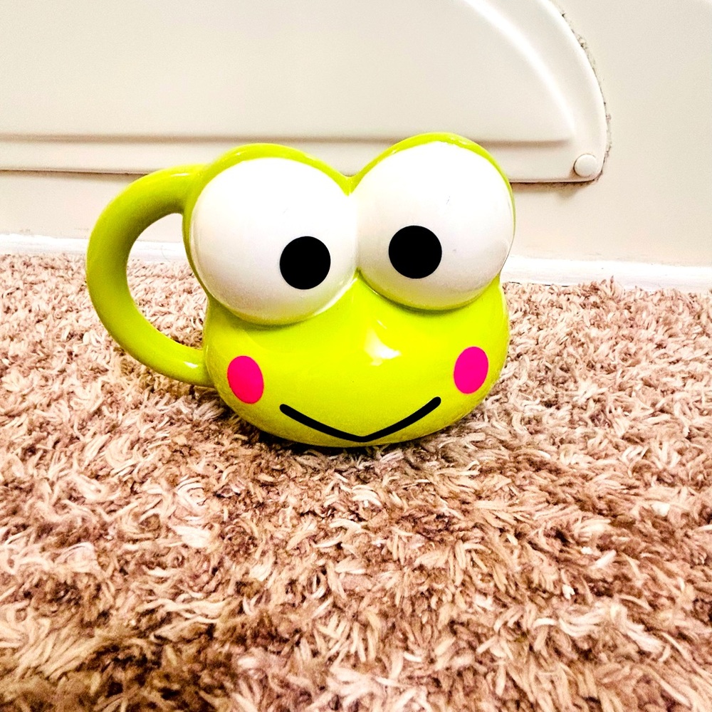 Sanrio Keroppi 3D Face Mug 15 Oz Hello Kitty Friends Green Frog Coffee Tea Gifts